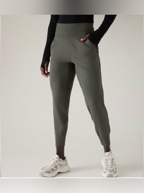 Athleta Pants - Athleta Women’s High Waist Venice Joggers in Gray Large Petite Zipper Pockets